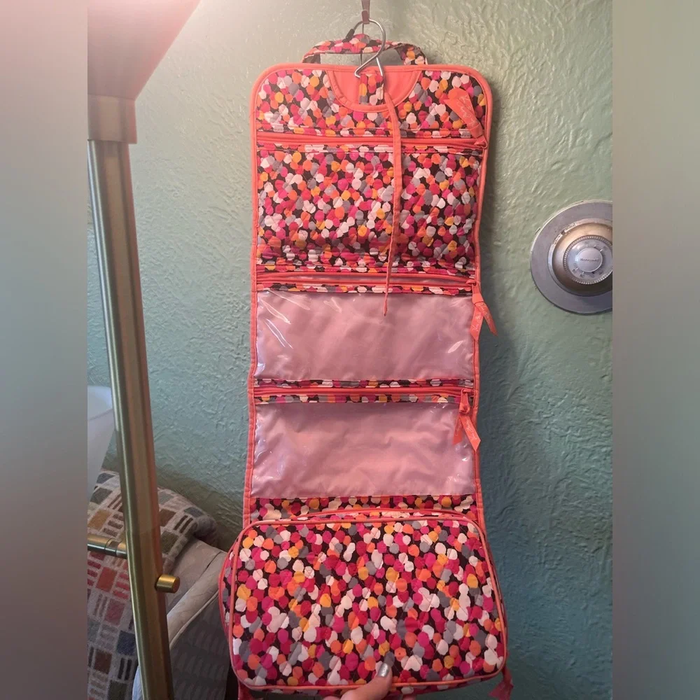 VERA BRADLEY Travel Grand Hanging Organizer in Orange Magenta Multi Color